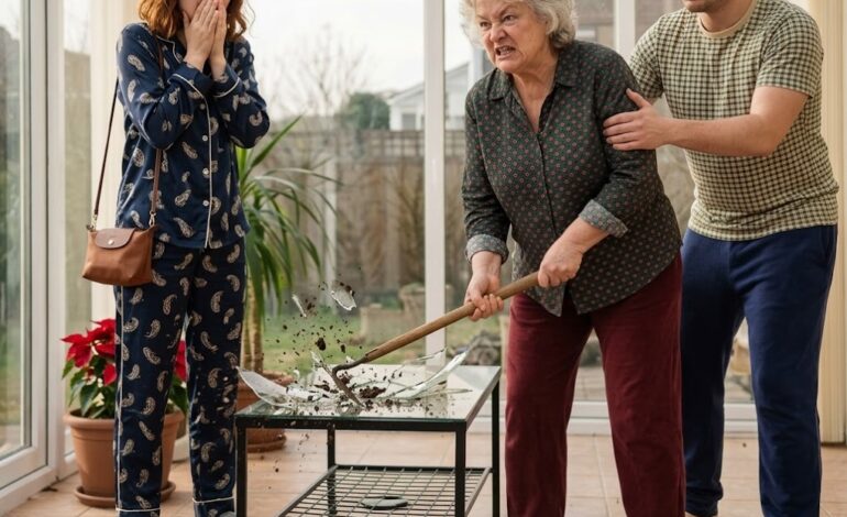 Tiens, tu as un cadeau » – rit la belle-mère en saccageant la véranda. Mais leur arrogance s’est évaporée lorsque la voiture de police s’est dirigée vers la clôture.