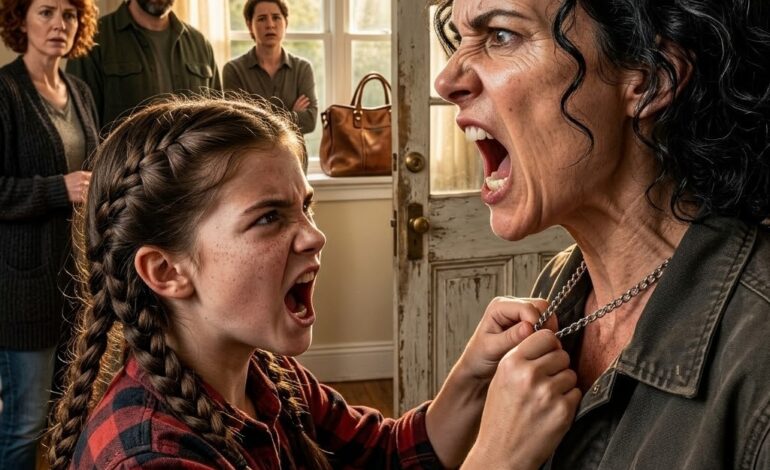 During family dinner, my niece reached for my necklace, repeating, “Mom says it’s from the flea market.” She broke the clasp while everyone laughed. That same night, I quietly canceled her $50K dance academy funding—permanently…