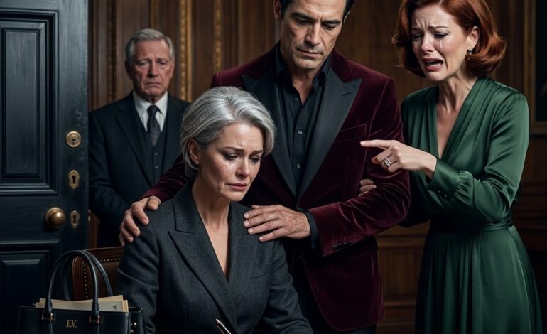 Ella signa silencieusement les papiers du divorce, ignorant que son père milliardaire observait secrètement la scène depuis le fond de la salle…