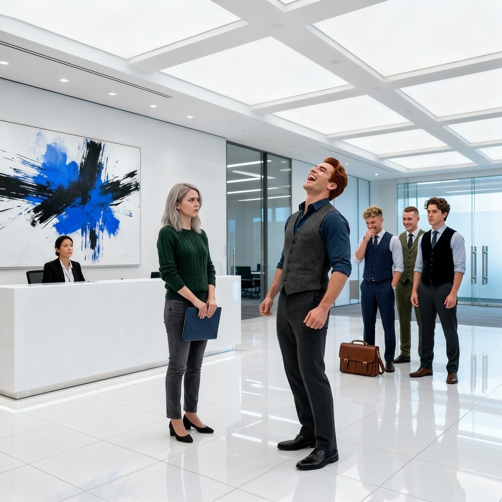 My brother-in-law, full of arrogance, mocked me in the middle of his firm’s lobby, labeling me a “jobless sibling.” What he didn’t realize was that the sign on the wall, Patterson & Associates, bore my name….