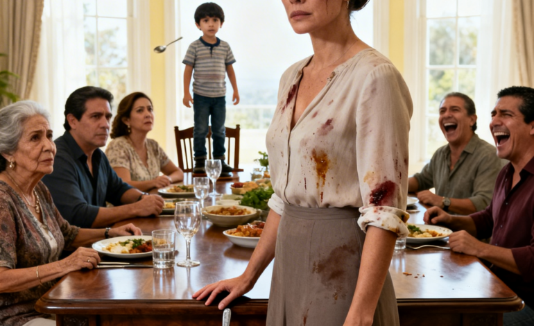 A villa nem csak a vállamat találta el. Éles, szúró szúrással csapódott a kulcscsontom feletti vékony csontba, olyan erősen, hogy az egész felsőtestem megremegett. Egy pillanatra mintha bizsergett volna a bőröm, mintha nem tudná eldönteni, hogy zúzódást kapjon, vagy csak megégjen. A villa lepattant rólam, megpördült a levegőben, mint egy feldobott érme, és nedves puffanással a krumplipürémbe landolt. A húslé löttyentése a fehér terítőre fröccsent, kusza ívet alkotva, ami egy nevetséges pillanatra egy *Megaláztatás* című modern műalkotásra hasonlított.  Egy szívdobbanásnyi időre meg sem tudtam mozdulni. Nem azért, mert megbénultam, hanem mert a testem hamarabb tudta, mint az agyam, hogy valami szörnyűség történt. Valami, aminek következményei lesznek, bármit is teszek ezután.  Az asztal hosszú volt, mahagóni, fényesre csiszolva, hogy meleg, arrogáns csillogással tükrözze a csillár fényét. Maga a csillár tiszta kristályból és hivalkodó volt, az a fajta dísz, amit az emberek akkor vesznek, amikor azt akarják, hogy a házuk azt kiáltsa: „Már megcsináltuk!”. A szoba azzal a mesterséges melegséggel ragyogott, amit a gazdagok annyira szeretnek: téli fűszerillatú gyertyák, merev formákra hajtogatott szövetszalvéták, poharak, amelyek halkan megcsörrentek, amikor valaki az asztalra tette őket.  Tizennégy ember ült körülötte. Anyám az egyik végén ült, és szokásához híven, egyenes testtartással és dübörgő hanggal vezette a gyülekezetet. Roberto bácsi mellette ült, már kipirultan és harsányan, három whiskyvel a kezében, és büszke volt rá. Jennifer unokatestvérem lusta unalommal dőlt hátra a székében, mint akinek soha életében nem kellett semmi sürgős dolgot intéznie. Anyám néhány barátja udvariasan bólintott, bármilyen történetet is meséltek.  Az asztalfőn, anyámmal szemben, Jessica ült. A nővérem.  Laza, hullámos szőke haj, ami valahogy sosem bontakozott ki, hibátlan mályvaszínű rúzs, tiszta, világos és fényes körmök, mintha életében soha nem mosogatott volna. Ujjai lazán fonódtak egy Pinot Noir pohár szárára, a vörösbor ékszerszerű árnyékot vetett az asztalterítőre.  Mellette a széken, karját még mindig kinyújtva a dobálástól, ott állt hétéves fia, Aiden. Nem volt problémás gyerek. Nem azok közül a gyerekek közül való, akik sikoltozva rohangálnak és bútorokra másznak, miközben a szüleik bocsánatot kérnek. Aiden olyan gyerek volt, akit az emberek szeretnek: komoly, csillogó szemű, az a fajta gyerek, aki kijavítja a felnőtteket a dinoszauruszokkal kapcsolatos tényekben. Arca kipirult az izgalomtól és a cukortól.  Magamat bámultam azzal az ünnepélyes és őszinte arckifejezéssel, amit a gyerekek akkor vesznek fel, amikor megismételnek valamit, amit abszolút igazságnak hisznek.  „Anyukám azt mondja, te vagy a szobalány” – jelentette ki tisztán.  A hangja visszhangzott. Nem mormogás volt. Nem rejtőzött kuncogás mögé. Tisztán áthatolt az evőeszközök csörömpölésén és a beszélgetések moraján. Mindenki hallotta. Mindenki.  És aztán, mintha egyetlen kés nem lett volna elég, teljesen természetesen hozzátette: — Azt mondja, ezért nincsenek ilyen szép dolgaitok, mint nekünk. Az égés a vállamban semmi volt ahhoz az érzéshez képest, amit a mellkasomban éreztem. Nem csupa fájdalom volt. Furcsa és azonnali szorítás volt, mintha valaki a bordáim közé tette volna a kezét, és kinyomta volna a tüdőmet. Hallottam, hogy a folyosón ketyeg az óra. Hallottam, hogy egy autó elhajt kint. Valahol a házban sípolt a kazán, vidáman és tudatlanul. És az asztalnál csend volt. Pontosan két másodpercig. Két másodperc, amely alatt tizennégy felnőtt tehette volna a helyes dolgot. Két másodperc, amely alatt valaki, bárki azt mondhatta volna: “Aiden, persze, hogy nem.” Vagy Jessicához fordulhatott volna, és megkérdezhette volna: “Miért mondanám ezt?” “Vagy akár egy szégyenszemre rám nézett volna. Két másodperc…. A 2. rész a hozzászólásokban található.