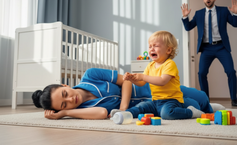 Eduardo Martinez már a lépcső előtt hallotta a sikolyokat. Nem sírás volt, hanem a fia sikolyai. Rémülten rohant, felment a lépcsőn háromszor háromszor, miközben a szíve hevesen vert a mellkasában.  Julian hirtelen kinyitotta a gyerekszoba ajtaját, és megbénult. Hároméves fia sárga ingben ült a padlón, könnyek patakzottak az arcán, és a mellette fekvő nő karját rázta. Clara, a bébiszitter, mozdulatlanul összeesett. Eduardo térdre esett. Remegett a keze, forgott az agya. *Mi történt? Mi a fene történt az előbb? *először Julianra nézett. Vörös foltok a torkán, könnyek mindenhol, de lélegzett. Aztán, Clara. Sápadt, eszméletlen, gyenge a pulzusa. —911! A fiam bébiszittje összeesett. A fiam …… Kérlek, küldj valakihez.  Körülnézett, próbálta megérteni. Valami volt a földön: egy nedves játékkerék, egy nedves kendő, egy még mindig villogó hőmérő, majd a kérdés úgy csapódott belé, mint egy ütés a mellkasába. *Bántotta? *A telefonja még mindig a fülében volt, amikor sietős lépteket hallott a folyosóról. Viviana Cortes, a fő házvezetőnő, megjelent az ajtóban, kezét a mellkasára téve. – Mr. Martinez, ÚRISTEN, mi történt? – Nem tudom, – mondta Eduardo. Alig ért a hangja… Csak a sikolyaikat hallottam, és így találtam őket.  Viviana tekintete Claráról Julianra vándorolt, majd vissza Eduardóra. Hangja lehalkított, óvatos és nyugodt volt. – Istenem, aggódtam érte… Megérkeztek a mentősök. Egy csapat Clarával dolgozott. A másik Juliant vizsgálta. – Uram, a fia fuldoklik.  Eduardo ereiben meghűlt a vér. – Micsoda? – Zúzódások vannak a torkában. Valaki nemrégiben végrehajtotta a Heimlich-fogást. Eduardo figyelte, ahogy Clara eszméletlen testét egy bölcsőre emelik. Megmentette. De aztán a másik mentős megszólalt, halk és bizonytalan hangon. – Van egy nyom a csuklóján. Úgy tűnik, injekció beadásának helye.  A szoba elcsendesedett. Viviana hangja halkan szólt hátulról. – Mr. Martinez, mi van, ha titkolt valamit?  Eduardo nem tudta befejezni a gondolatot. Clarát elvitték. A keze lecsúszott a mankóról. Julian sírt érte, Eduardo pedig ott állt, és az üres szobát bámulta, rádöbbenve, hogy semmit sem tud. A mentőautó fényei vörösre és kékre festették az utcát. Eduardo hátul ült, és Juliant fogta, aki nem engedte el az ingét. A fiú ujjai még mindig ragacsosak voltak a könnyektől. A torka irritált a sok sírástól, de lélegzett. Csak ez számított. A másik mentőautóban Clara olyan gépekre volt csatlakoztatva, amelyek túl gyorsan, majd túl lassan sípoltak, végül teljesen leálltak, mielőtt újraindultak volna. A vele dolgozó mentős folyamatosan azzal az arccal nézett a partnerére. Az, aki azt mondja: „Ez nem logikus.” A sürgősségi osztály hatalmas káosz volt. Az orvosok összetörtek… 👇 Olvasd el a teljes történetet az első kommentben!