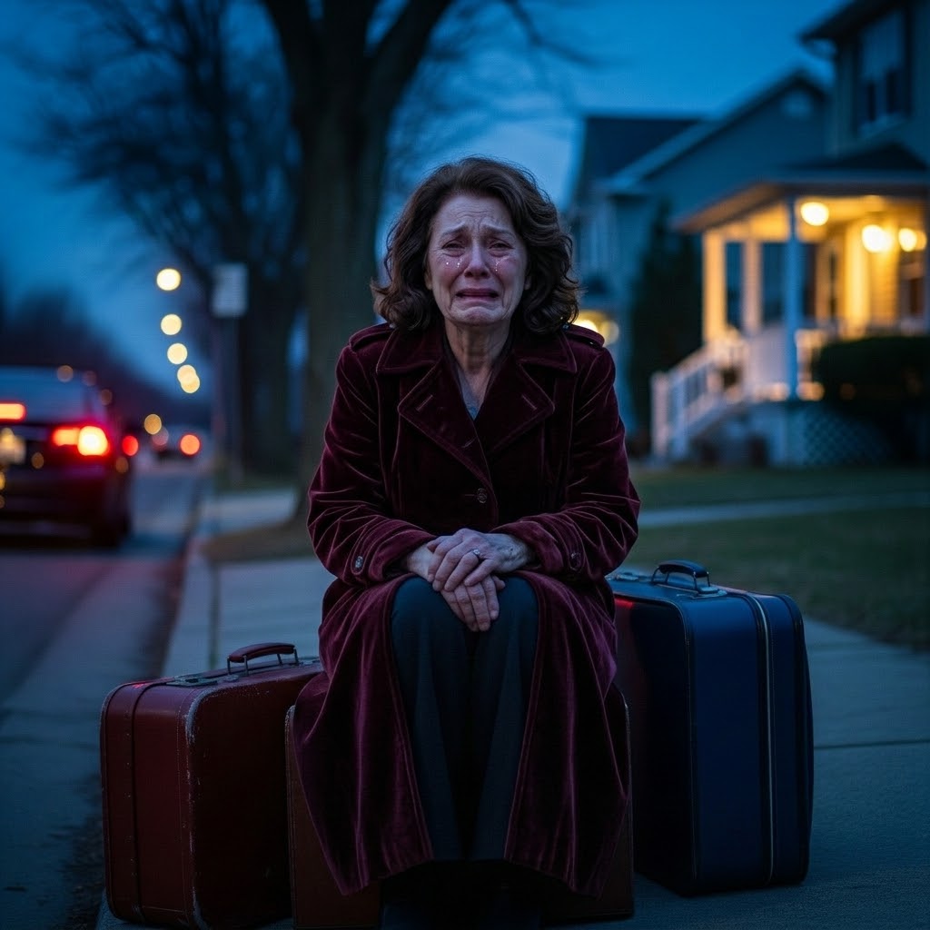 At 5:30 a.m., my parents abandoned my 75-year-old grandmother on my doorstep, claiming they needed space for my golden-boy brother. They left her shivering on the cold curb with two worn suitcases and a note, unaware that my security camera had captured everything….