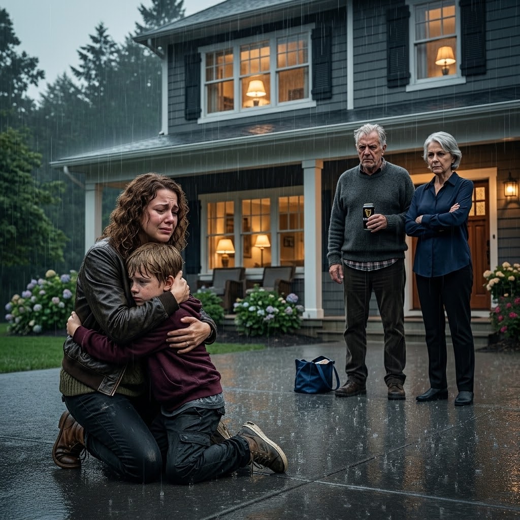 My parents laughed and told me to “let him perish” after my six-year-old son was struck by a car. I knelt on their driveway, my son’s blood soaking through my shirt, begging them to call 911. But they refused, saying it was “too much hassle.” They saw me as nothing more than a weak failure. What they didn’t realize was that, in that moment, they had just lost everything….