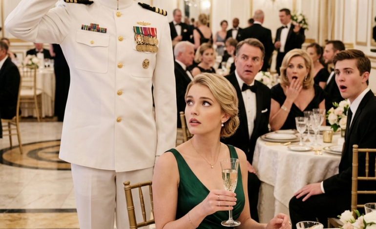 « Elle n’a même pas de vrai travail », raillait sa famille à propos de leur fille aînée lors d’un banquet d’anniversaire, jusqu’à ce qu’un officier de marine décoré s’arrête soudain, se tourne vers elle et la salue… Et dans ce silence, toutes les vérités cachées qu’ils avaient ignorées pendant des années commencèrent à s’effondrer.