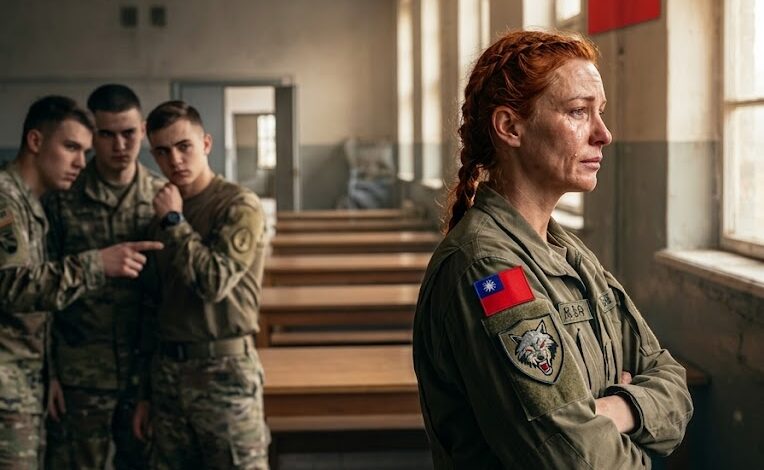 他们嘲笑她戴着眼罩，认为那没什么意义，完全忽视了她。但当她转身露出纹身下的纹身时，真相震惊了所有人，瞬间让房间安静下来。