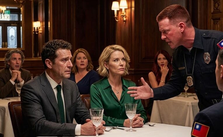 “现在立刻离开那张桌子，”警察严厉命令，掌控局势。片刻后，他意识到刚才侮辱的那个人其实是整家餐厅的老板，瞬间尴尬。