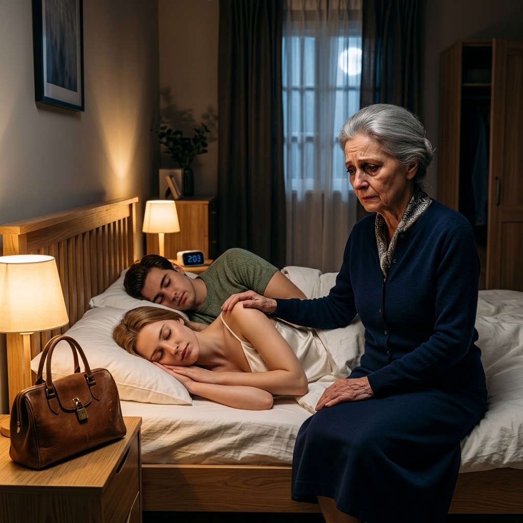 Un soir, ma belle-mère est entrée discrètement dans notre chambre et s’est assise sur le lit. D’une voix tremblante, elle dit : « J’ai peur ce soir. Je veux dormir à côté de mon fils. »