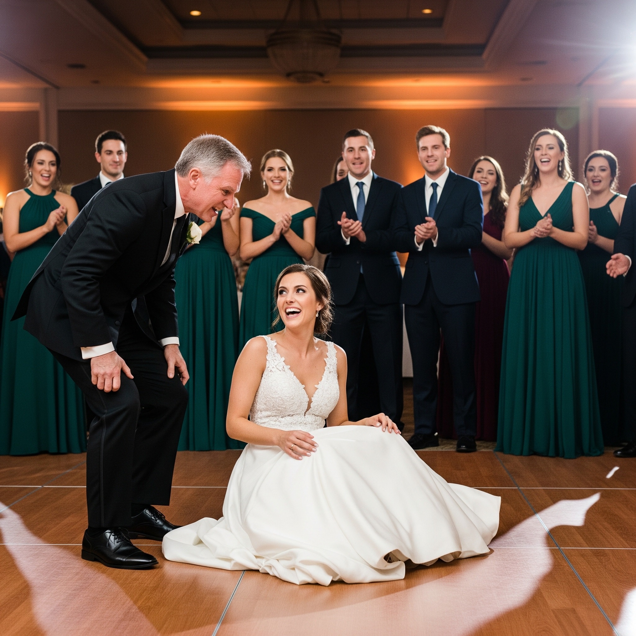 My estranged father refused to share the dance with me at my own wedding, humiliating me before our guests to appease his new wife. With a self-satisfied grin, he returned to his seat, confident in his control. But all the while, a man at Table 3 had been studying him—a man my father dismissed as my husband’s quiet great-uncle. When he finally recognized that face, his expression collapsed, color vanishing in stunned disbelief….I had imagined that moment my entire life—the father-daughter dance. The slow song, the spotlight, the quiet words that would never reach anyone’s ears but mine. Instead, I stood in the middle of the ballroom floor with my heart hammering and my father shaking his head as if I had just asked him to betray someone.