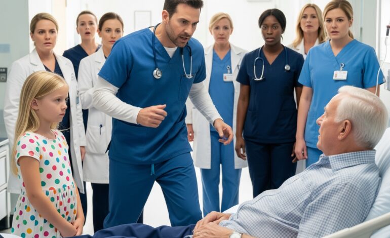 I never planned to bring my daughter to the hospital that night, but being a single dad doesn’t leave many choices. She wanted to help me—then disappeared into a patient’s room. Seconds later, alarms blared and every doctor on duty was sprinting toward that door….The fluorescent lights buzzed softly overhead as I clocked in for another twelve-hour night shift. The hospital corridors felt colder than usual, humming with the low rhythm of machines and distant footsteps. My daughter, Emily, clung to my hand, her backpack bouncing with each step.