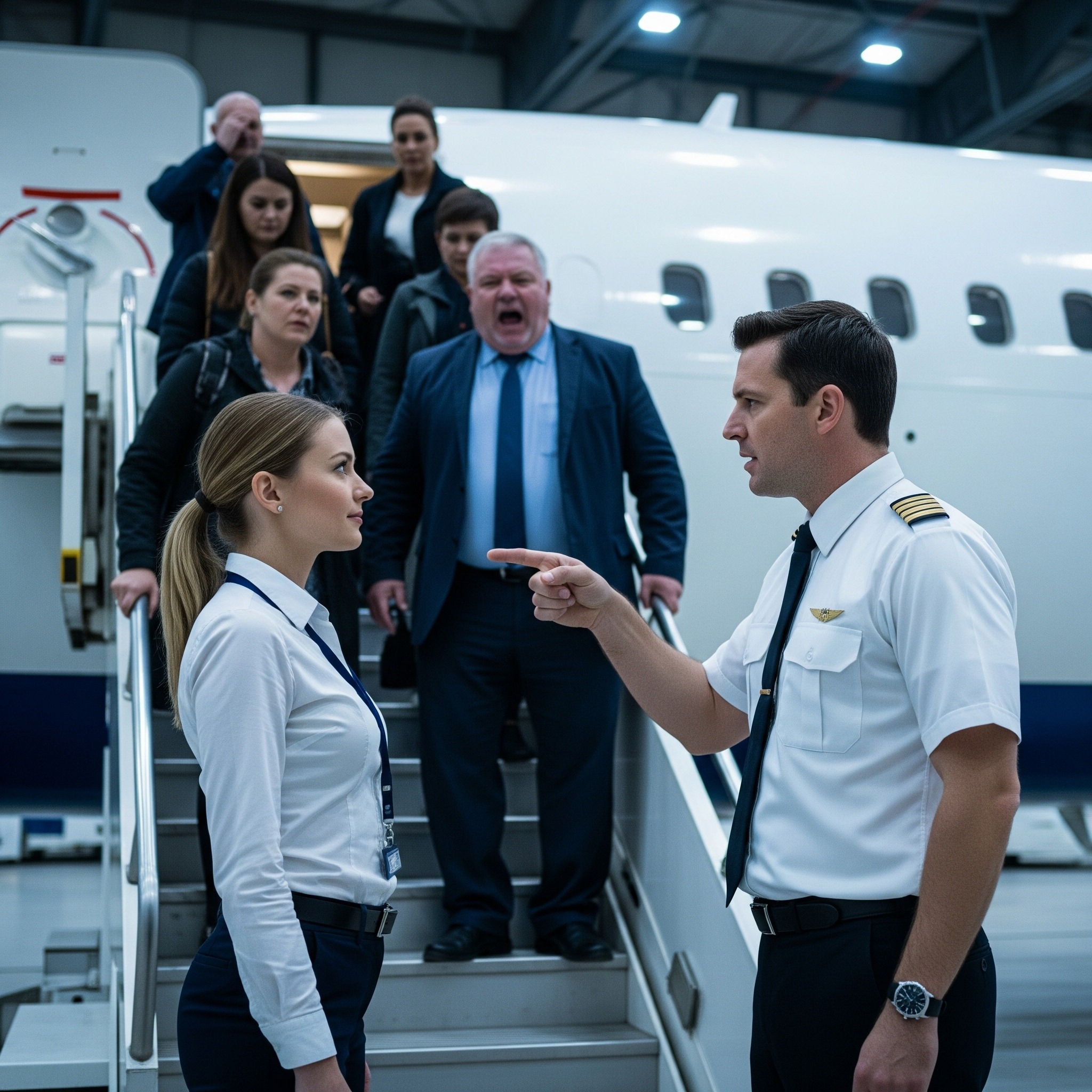 “She can’t even afford economy,” Dad said at the airport, his voice dripping with disdain. My step-sister laughed, boarding first class at his side. I said nothing—until a uniformed man stepped forward and announced, “Your jet’s ready, ma’am.” Every head on the platform turned….“She can’t even afford economy,” Dad muttered, his voice sharp enough to slice through the hum of the airport. My step-sister, Emily, let out a laugh—light, practiced, cruel. They turned away, boarding their first-class gate like royalty. I stood there, clutching my worn leather bag, trying to swallow the lump in my throat.