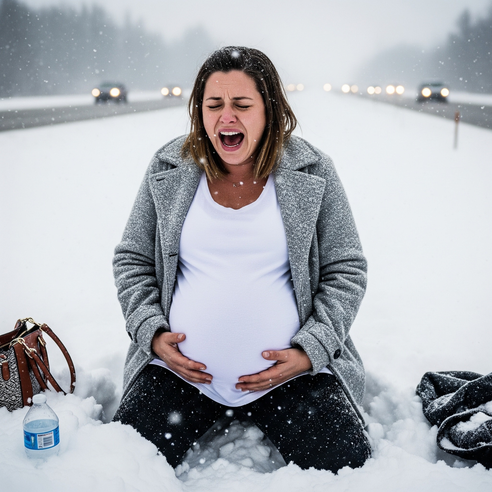 Nine months pregnant, Lena’s voice broke as tears streamed down her cheeks: “Mark, please, the baby’s coming—we need to go now.” But instead of concern, he gave her a bitter glare. “You did this on purpose, to ruin Mom’s birthday. She matters. You? You’re just my wife.” With a heartless shove, he flung her hospital bag into the snow and drove away, leaving her writhing in pain on an icy roadside. Hours later, what unfolded would alter her life forever….