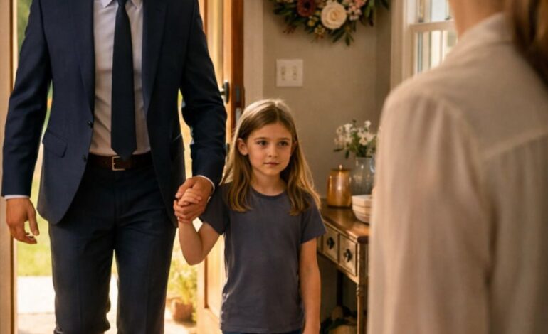 Jag höll på att göra mig redo för min dotter Lilys pianorecital när hon skickade ett sms från sitt rum: “Pappa, hjälp mig med dragkedjan. Bara du. Stäng dörren.” När jag steg in förstod jag direkt att det inte handlade om klänningen. Lily vände ryggen mot mig och berättade vad som hade hänt varje lördag när jag arbetade – hur hon försökt berätta för sin mamma, men inget hade förändrats.