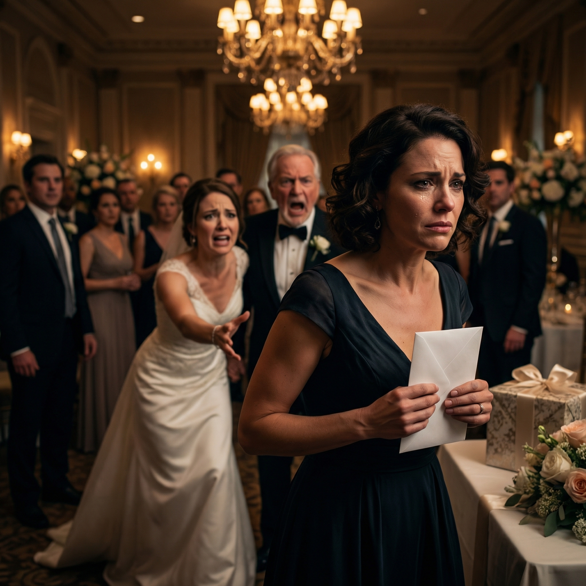 At My Sister’s Wedding, I Got A Place Card Saying “Non-Priority Guest” On It. Mom Murmured: “That Means No Seat At The Family Table.” I Headed To The Gift Table, Grabbed My $10,000 Check, And Said: “If I’m Just A Courtesy, This Is Too.” As I Slid Into My Car, My Sister Ran After Me And My Parents Yelled, “Come Back!”, But I…