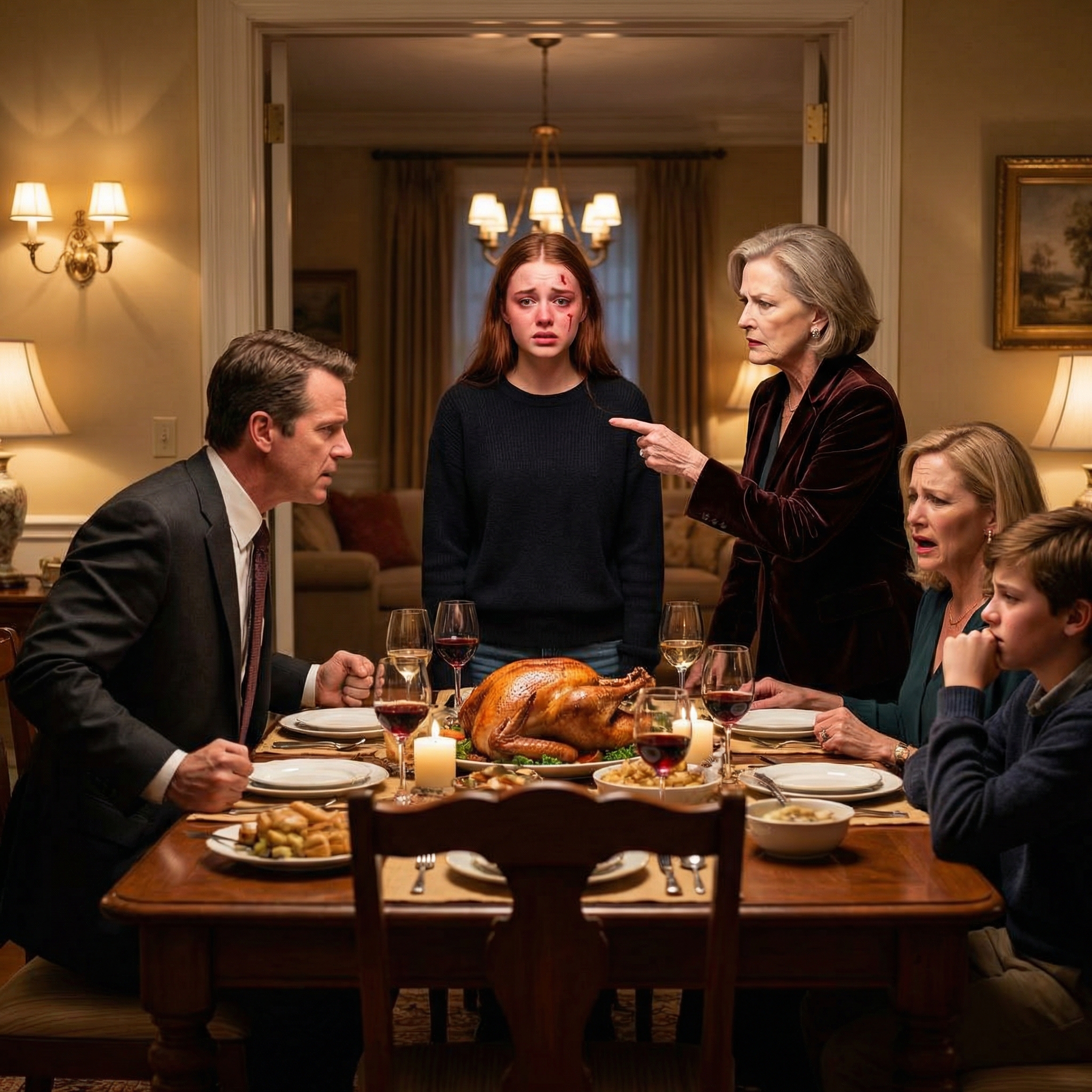 During Thanksgiving, My Mother-In-Law Looked At My 18-Year-Old Daughter And Gently Said, “We All Decided You’re Not Family To Us.” Then She Was Told To Leave And Spend Thanksgiving Alone In Her Car. The Next Morning, The Family Lawyer Called Us In A Panic Because…
