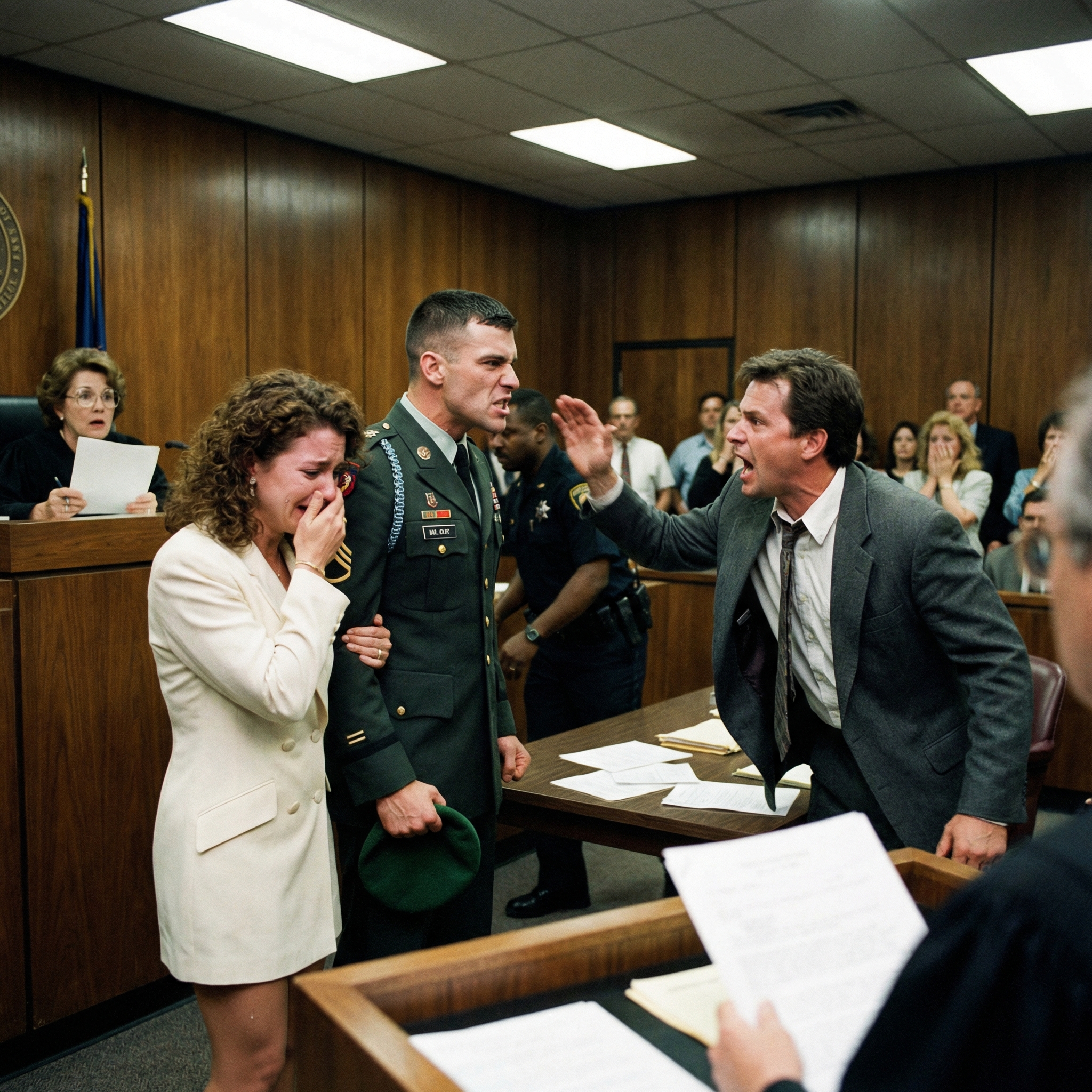 In Court, Dad Slapped Mom: “Useless – Just Die.” Mom Shook While Facing The Divorce Papers. I Stood Up, Removed My Green Beret, And Said, “Your Honor, Look At The Last Page.” The Room Froze, And Dad’s Face Turned White With Fear.