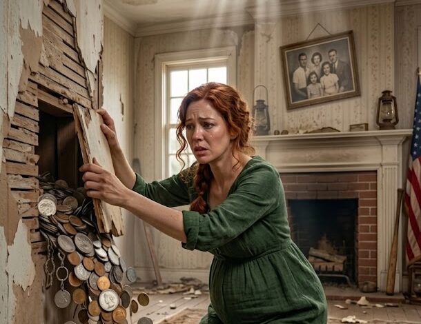 Eine schwangere Witwe kaufte ein Haus für fast nichts … Hinter einem alten Gemälde entdeckte sie einen im Mauerwerk verborgenen Schatz.