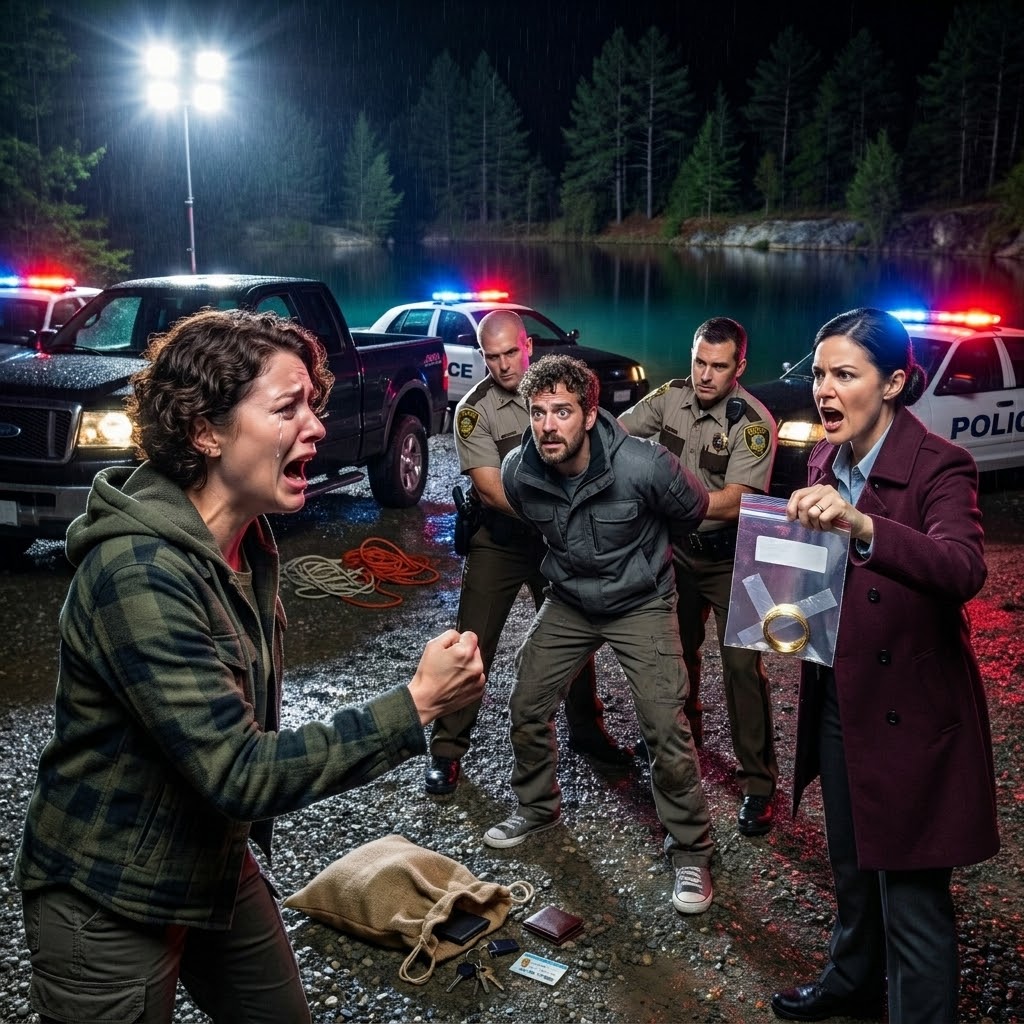 At 3 A.M., I Saw My Husband Quietly Drive Off In His Truck. I Followed Him And Froze When I Saw Him Drag A Sack And Dump It Into The Lake. My Heart Felt Like It Stopped, I Was Shaking As I Called 911. When They Pulled The Sack Back Up, What I Saw Inside Made Me Tremble In Horror.