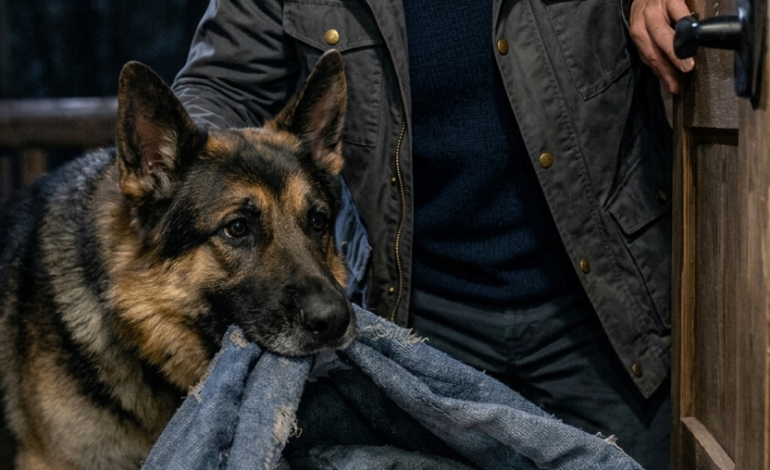 這位前特種作戰老兵原以為小屋門上傳來的抓撓聲只是冬日寒風的又一次惡作劇——但當他打開門時，一隻渾身雪白的德國牧羊犬站在那裡，守護著某種東西，這景象令他心跳驟停。