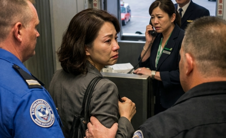 她被平靜而禮貌地請出頭等艙進行“額外核實”，彷彿這並非針對她個人——但當安保人員護送她走完廊橋時，登機口的一個電話已經開始重塑這家航空公司的未來。