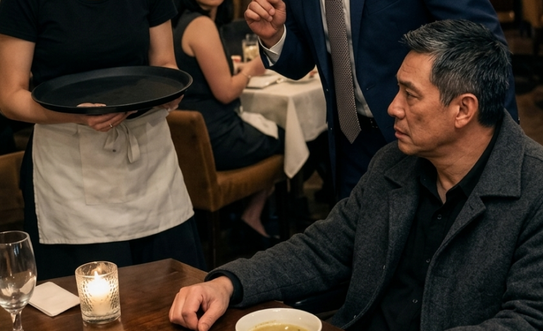 女服務生被指控從五星級餐廳偷竊食物——「我們不是慈善機構，」經理冷冷地說。但當坐在輪椅上的沉默男子放下勺子，表明自己是餐廳老闆時，整個餐廳的人都意識到，正是這份善意讓這家餐廳得以繼續經營下去。