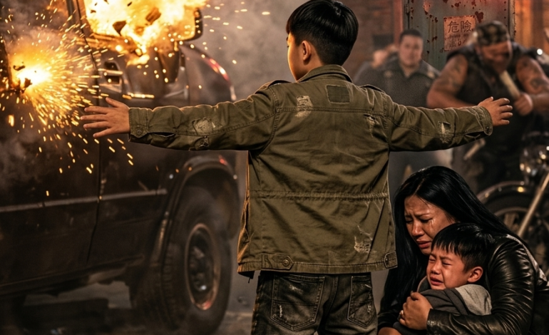 當一輛黑色廂型車在一家地獄天使酒吧外緩緩行駛，槍口閃光照亮了停車場時，一名無家可歸的男孩挺身而出，擋在了槍林彈雨中，保護了一名摩托車手的家人——而槍聲停止後發生的事情，令整個城市震驚不已。