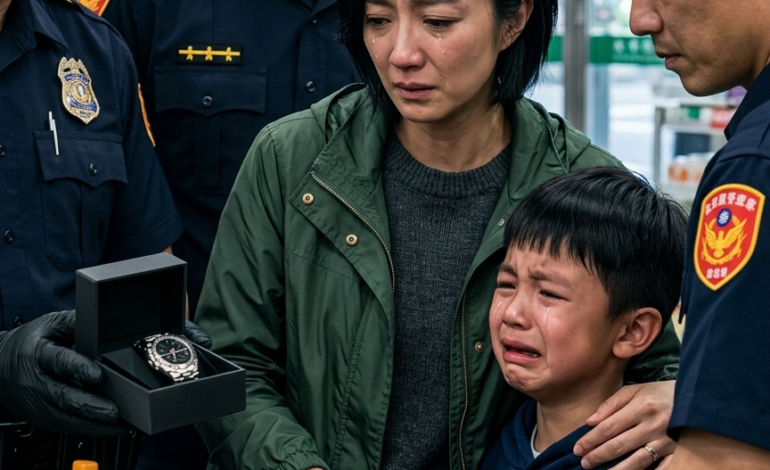 我當時正和六歲的兒子站在超市收銀台前，腦子裡只有買菜和上班的事，突然音樂戛然而止，警察把我團團圍住，他們在我的包裡發現了一個我發誓從未見過的東西——然後我兒子開始哭，說了些什麼，讓他們都愣住了。