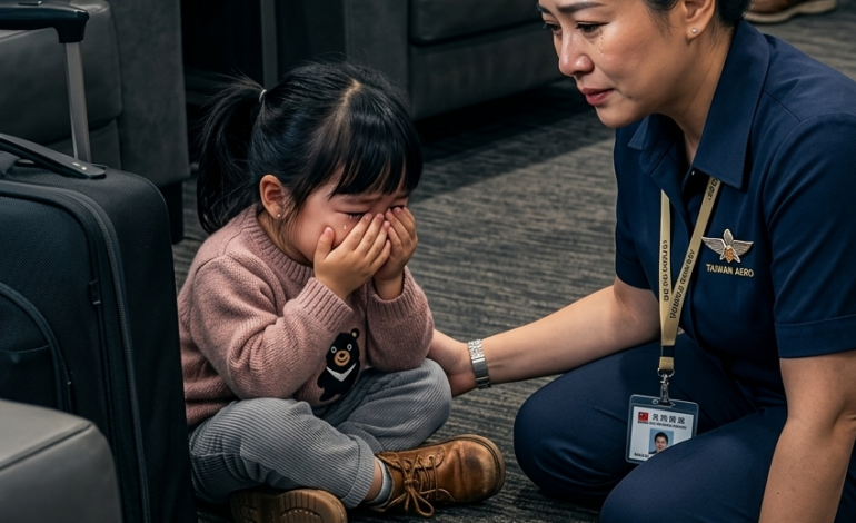 我睡過頭了，家人把哭鬧的四歲女兒送到機場，卻沒帶我。我當時想，最糟糕的情況也就是錯過一個擁抱——直到他們發布了笑容滿面的頭等艙照片……而照片裡卻不見她的蹤影。