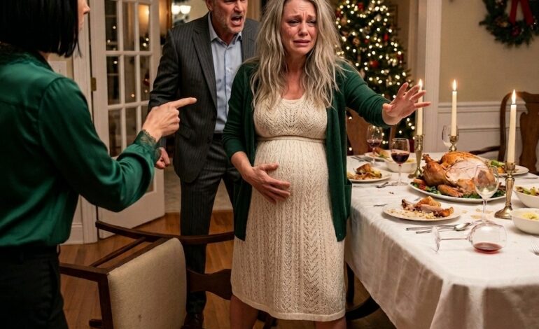 Enceinte de sept mois, j’ai été forcée de préparer le dîner de Noël seule — puis ma belle-mère m’a poussée à le faire jusqu’à ce que je fasse une fausse couche.