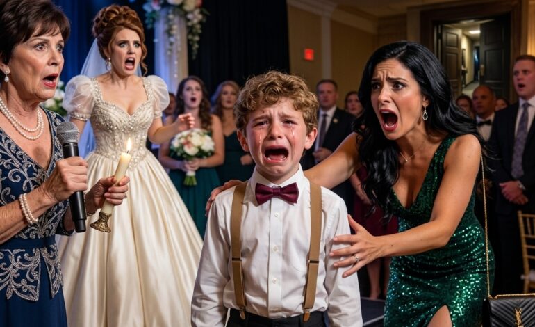 Au mariage de ma sœur, elle prit le micro avec un sourire et annonça : « Et maintenant, le fils de ma sœur va nous offrir un petit spectacle ! » Sans prévenir, ma mère alluma une allumette et mit le feu aux cheveux de mon fils. « Voici le divertissement du jour ! Amusez-vous bien ! » cria-t-elle. La foule applaudit et la salle résonna de rires. Mon fils fondit en larmes. Et puis…