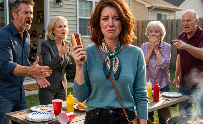 Quand la sœur de mon mari m’a dit que personne ne remarquerait ma disparition, j’ai souri, j’ai levé mon hot-dog et j’ai disparu sans laisser de traces cette nuit-là.  Au moment où les coups ont commencé, Emily avait déjà sorti la lampe de la fenêtre et éteint la lumière de la cuisine.  Trois coups violents ont fait trembler la porte de son appartement à Indianapolis.  « Émilie ! « s’écria une femme dans le couloir. Ouvre. S’il vous plaît. Il t’a trouvée. »  Personne dans cette ville ne connaissait ce nom.  Pendant une seconde figée, Emily resta là, en bas, une boîte de plats à emporter refroidissant dans sa main. Puis elle a passé la chaînette du verrou, s’est approchée du judas et a regardé dehors.  La sœur de son mari, Kelsey Mercer, était recroquevillée dans le couloir sombre, les cheveux à moitié défaits, le mascara coulé, un côté du visage déjà enflé et violacé. Elle jetait sans cesse des coups d’œil vers l’ascenseur, comme si le pire était à venir.  Un an plus tôt, lors d’un barbecue familial près de Charlotte, Kelsey avait levé sa bière en riant : « Si tu disparaissais demain, personne ne s’en apercevrait. »  Tout le monde avait ri. Grant, le mari d’Emily, avait ri aux éclats.  Emily avait pris son hot-dog et répondu : « Défi relevé. »  Ce soir-là, elle avait fait deux sacs de voyage, pris l’argent qu’elle avait discrètement mis de côté, laissé son alliance sur le lavabo et pris la route jusqu’à ce que la Caroline du Nord disparaisse dans son rétroviseur. Nouvelle ville. Nouvel emploi. Nouveau numéro. Aucune adresse de réexpédition. Elle s’était juré que, quoi qu’aient été les Mercer, c’était terminé.  Maintenant, Kelsey était devant sa porte et murmurait : « Je sais ce qu’il a fait. Je sais pourquoi il voulait que tu partes. S’il te plaît, Émilie, si tu ne me laisses pas entrer, il va me tuer. »  Le cœur d’Emily battait la chamade.  Puis elle l’entendit.  Le doux « ding » métallique de l’ascenseur qui s’arrêtait à son étage.  Kelsey a brusquement tourné la tête vers le bruit. Son visage se flétrit.  « Y est là », murmura-t-elle.  Une ombre s’étendait dans le couloir.  Puis la poignée de porte s’est mise à tourner….