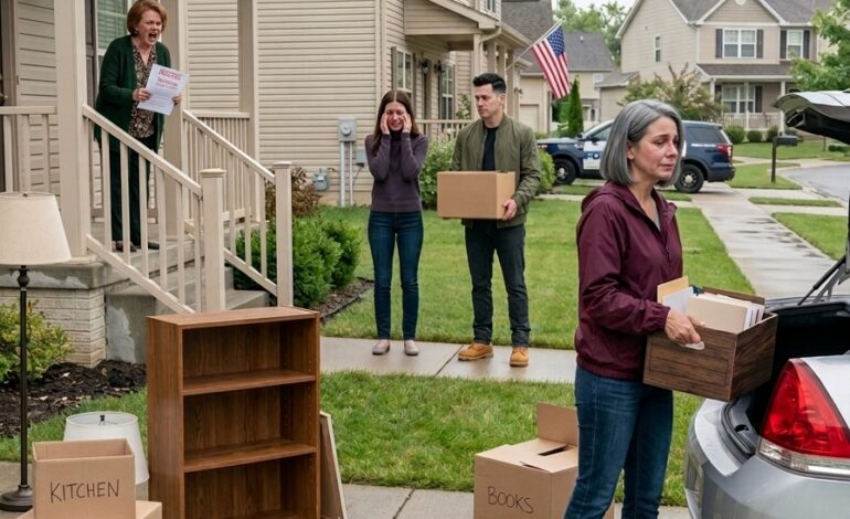Ma mère m’a donné 24 heures pour déménager et laisser la maison à ma sœur, me prévenant qu’on m’en expulserait de force si je refusais. Alors, quand ils ont jeté mes affaires sur la pelouse le lendemain matin, je n’ai pas pleuré ; j’ai ri. Un mois plus tôt, j’avais déjà appris ce que mon père avait signé… et ils allaient le découvrir devant toute la rue.