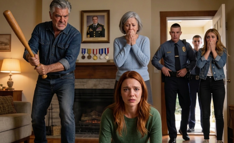 « Vends la maison », dit mon père en brandissant une batte de baseball dans le salon de ma grand-mère, tandis que ma mère me suppliait de penser aux dettes de ma sœur. Et lorsque le premier coup me fit tomber à genoux et que la porte d’entrée s’ouvrit en grand quelques secondes plus tard, la seule chose qui glaça le sang de tout le monde fut d’entendre l’un des officiers me regarder et prononcer mon grade à voix haute.