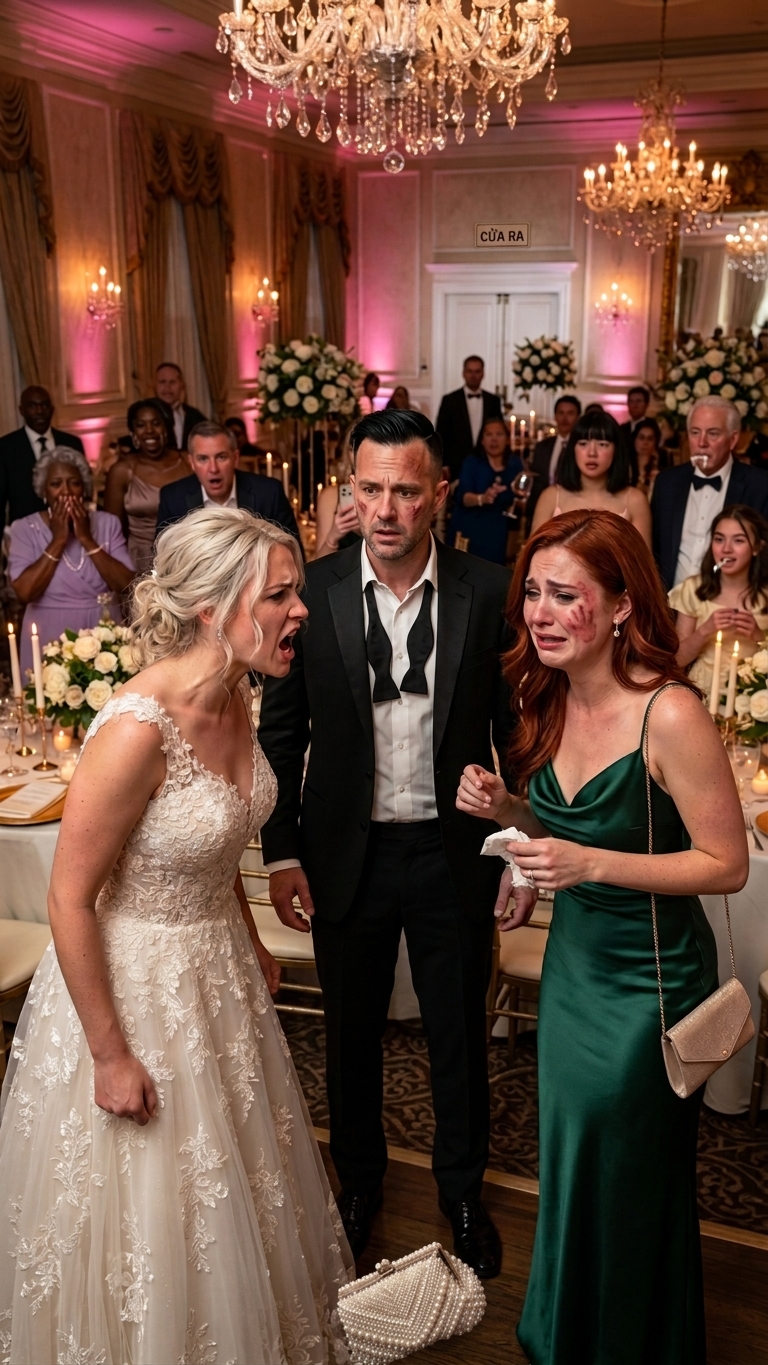 Ma demi-sœur m’a giflée à son mariage en me disant que je n’avais pas ma place. Puis le marié a prononcé mon nom, et toute la salle de bal s’est tue.