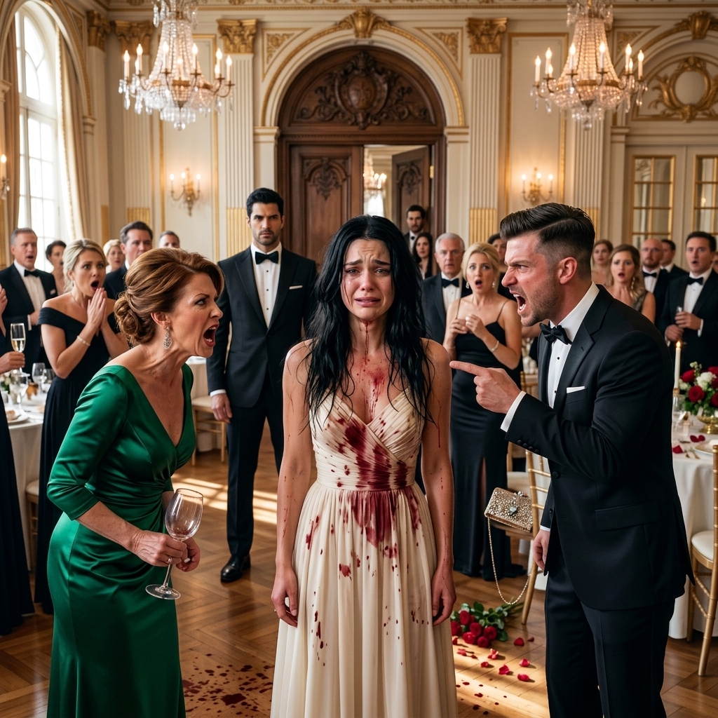 Ma famille pensait que j’étais venue au gala pour les humilier. Mon frère a hurlé que je n’avais rien à faire là, ma mère m’a jeté du vin au visage et tout le monde a ri. Mais je n’ai murmuré qu’une seule phrase. Quelques secondes plus tard, le milliardaire qu’ils craignaient tous est entré dans la salle de bal et a révélé un secret auquel aucun d’eux ne s’attendait. 