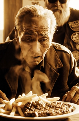 一位85歲、飢腸轆轆的老兵向地獄天使摩托車俱樂部的成員乞討一美元，他並不確定他們是否會伸出援手。接下來發生的事情令所有人震驚，也讓這簡單的請求變成了令人難忘的回憶。