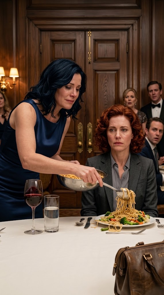 At The Class Reunion, My Old Bully Shoved Leftovers At Me And Mocked Me. Years Ago, She Humiliated Me In Front Of Everyone. Now She’s Rich And Flaunting It—She Doesn’t Recognize Me. I Drop My Business Card In Her Plate: “Read My Name. You Have 30 Seconds…”