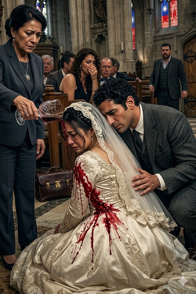 新娘独自站在一座宏伟大教堂中央的祭坛前——“今天不会举行婚礼，”新郎的母亲冷冷地宣布，但当她撕开面纱，将酒倒在婚纱上时，一名男子走上红毯，揭露了一个令全场寂静的真相