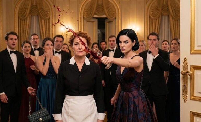 „Sie haben mich an meinem eigenen Tisch gefeuert“, sagte ich ruhig, während sie grinste und flüsterte: „Du bist überflüssig.“ Stunden später schrie sie: „Geh auf die Knie und mach es sauber!“, als roter Wein über meine Uniform tropfte—und ich sah endlich auf und sagte: „Nein.“ Der Raum erstarrte, als ich hinzufügte: „Du besitzt diesen Ort nicht… ich schon.“ Sie dachten, sie hätten mich ausgelöscht, aber sie liefen direkt in meine Falle—und das war erst der Anfang…