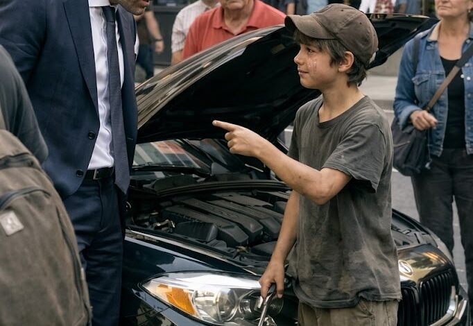 故事 这位衣着讲究的男人把他那辆“坏掉”的豪华车踢在繁忙的街道中央——“这破烂一文不值，”他嗤之以鼻，直到一个饥饿的孩子几秒钟内修好，悄悄要食物代替钱，留下旁观者意识到谁才是真正的废物