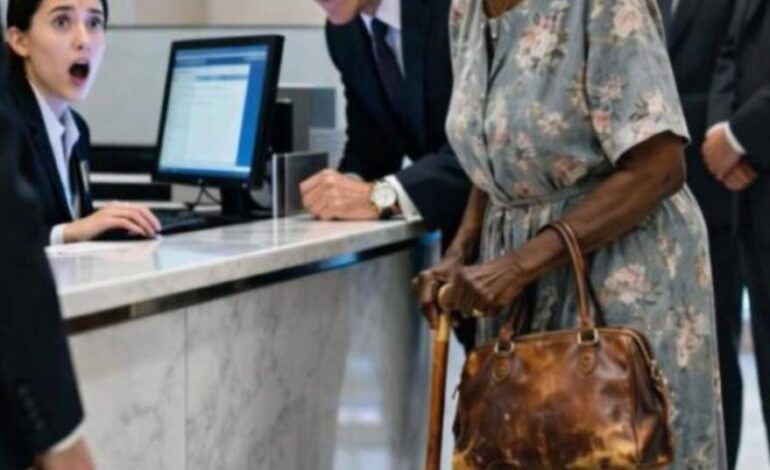 我只是想查一下我的帳戶裡還剩多少錢，」年長的婦人輕聲說道，整個銀行頓時鴉雀無聲。