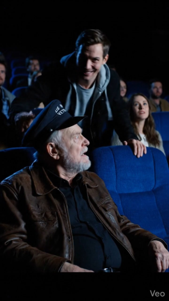 Au cinéma, un jeune homme a essayé de faire sortir un vieil homme de son siège, alors qu’il était assis avec son propre billet : mais une seconde plus tard, quelque chose s’est produit et a figé toute la salle