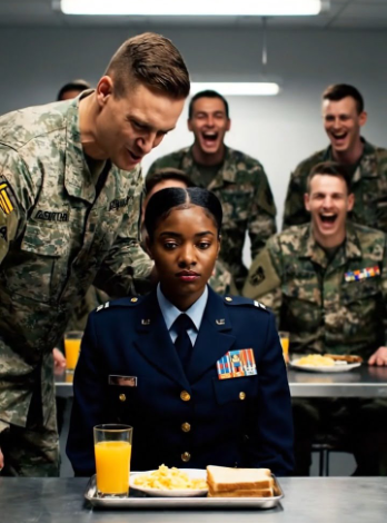 Ils humilièrent le soldat jusqu’à ce qu’un des soldats remarque quelque chose qui lui fit comprendre qu’elle n’était pas simplement une nouvelle recrue