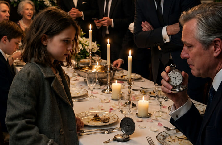 Während die Elite auf dem luxuriösen 65. Geburtstagsdinner eines Milliardärs feierte, betrat plötzlich ein kleines Mädchen in zerlumpten, abgetragenen Kleidern den Saal. Ohne ein Wort zu sagen, legte sie eine alte Taschenuhr auf den Tisch. Sekunden später verwandelte sich die festliche Stimmung in schockiertes Schweigen, als die wahre Bedeutung dieses unscheinbaren Gegenstands ans Licht zu kommen begann.