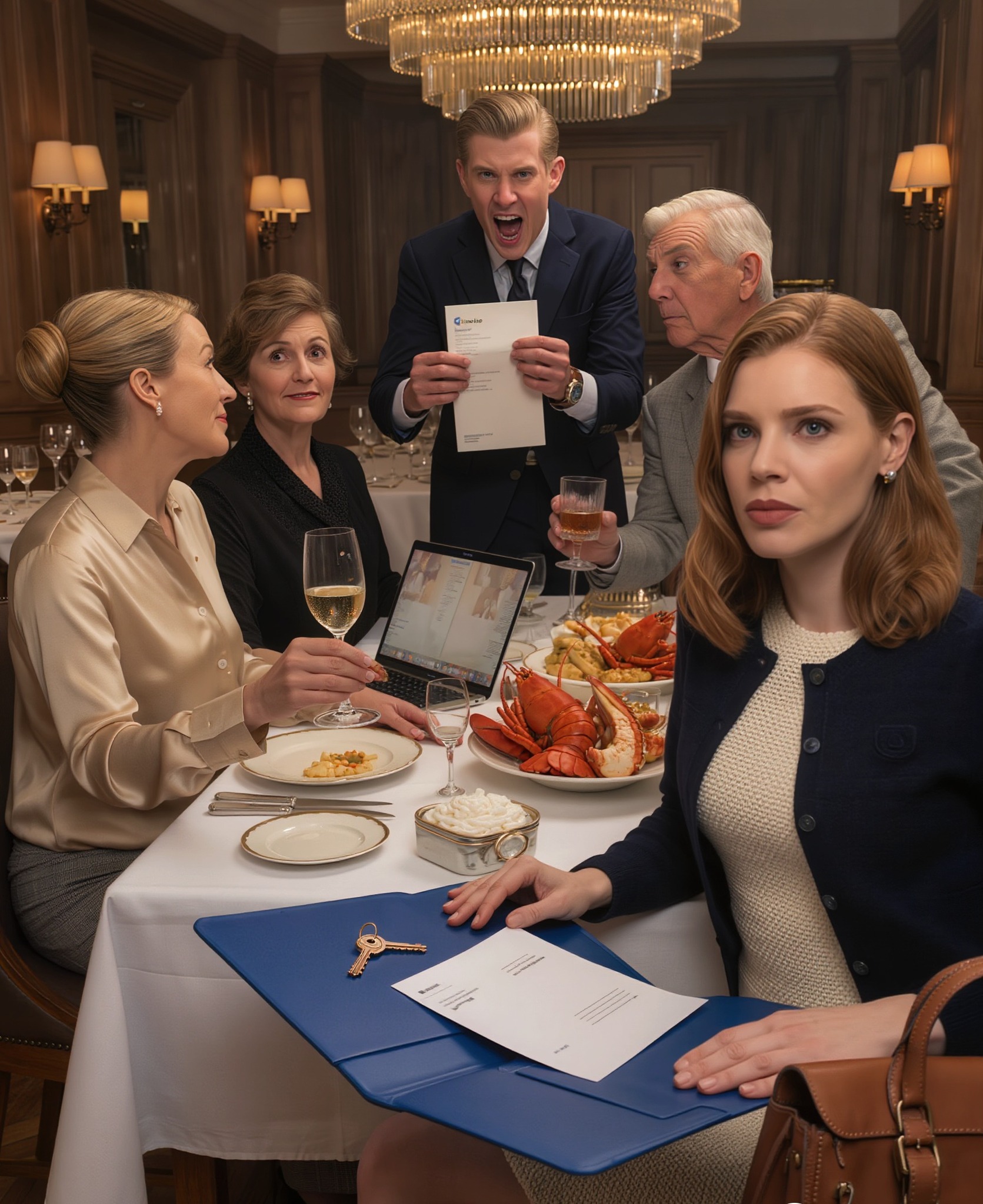 Pour mon dix-huitième anniversaire, mon père a fait glisser une facture de 10 000 dollars sur la table et a dit : « Il est temps que tu me rembourses de t’avoir élevée. » Alors j’ai posé mon dossier bleu à côté de mon assiette à dessert vide et j’ai dit : « Voici donc ma facture pour le restaurant que tu m’as fait gérer gratuitement. »