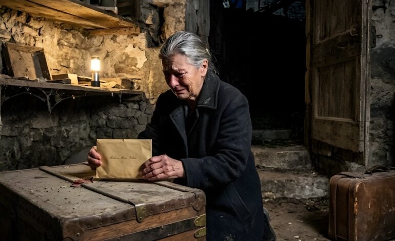 Mit 75 hinausgedrängt, öffnet sie den versiegelten Keller… und die ganze Stadt hält den Atem an