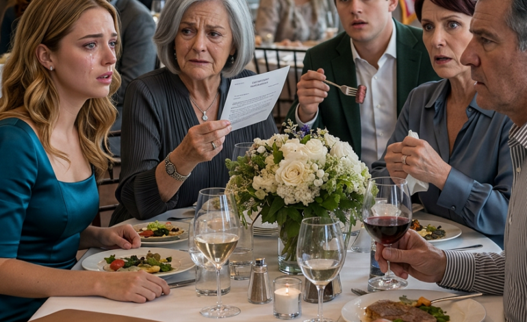 Lors de mon dîner de remise de diplôme, ma grand-mère a souri et a dit qu’elle était contente que les 1 500 $ qu’elle m’envoyait chaque mois m’aient aidée… mais quand j’ai dit que je n’avais jamais reçu un seul dollar, mes parents ont retenu leur souffle.