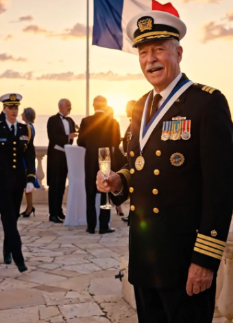 My Admiral Father Raised a Toast to My Stepmom’s Daughter as “Commander”—Then I Walked In Wearing the Rank I Actually Earned… and the Room Fell Silent