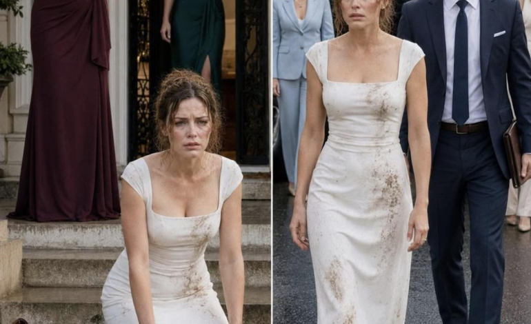 Als die barfüßige junge Frau im verschmutzten weißen Kleid vor der Villa ihrer Schwiegermutter zusammenbrach, während ihr Ehemann schweigend zusah und niemand ahnte, dass ein verborgenes Testament, ein jahrzehntealter Verrat und eine schockierende Familienlüge schon bald das gesamte Imperium der Familie zerstören würden