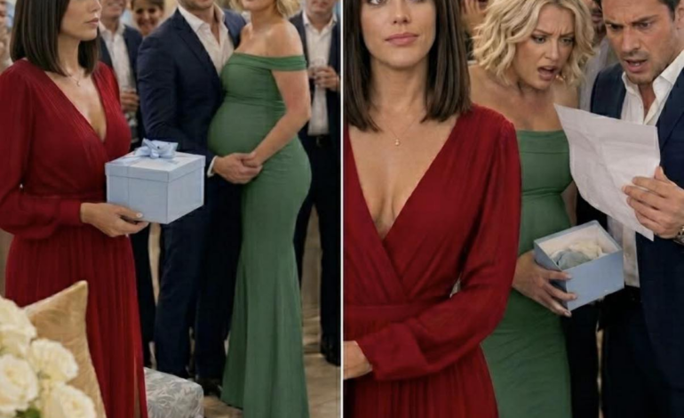 Als die geheimnisvolle Frau im roten Kleid auf der Baby-Party mit einer unscheinbaren Geschenkbox erschien, niemand ihre wahre Absicht ahnte und ein einziger Brief eine scheinbar glückliche Ehe, ein ungeborenes Kind, jahrzehntelange Freundschaften und die Zukunft einer ganzen Familie in wenigen Minuten für immer zerstörte